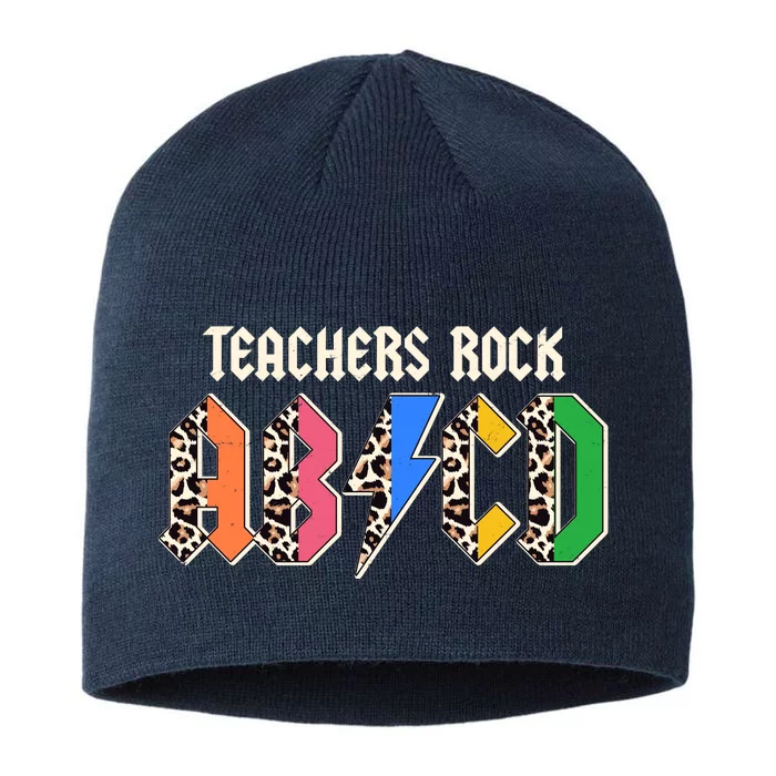 Funny Teachers Rock ABCD Rocker 8 1/2in Sustainable Knit Beanie