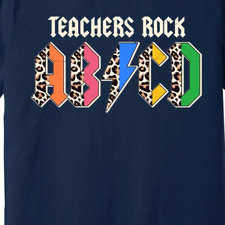 Funny Teachers Rock ABCD Rocker Premium T-Shirt