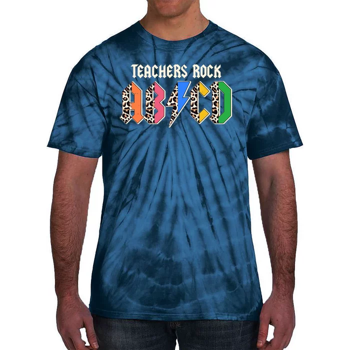 Funny Teachers Rock ABCD Rocker Tie-Dye T-Shirt