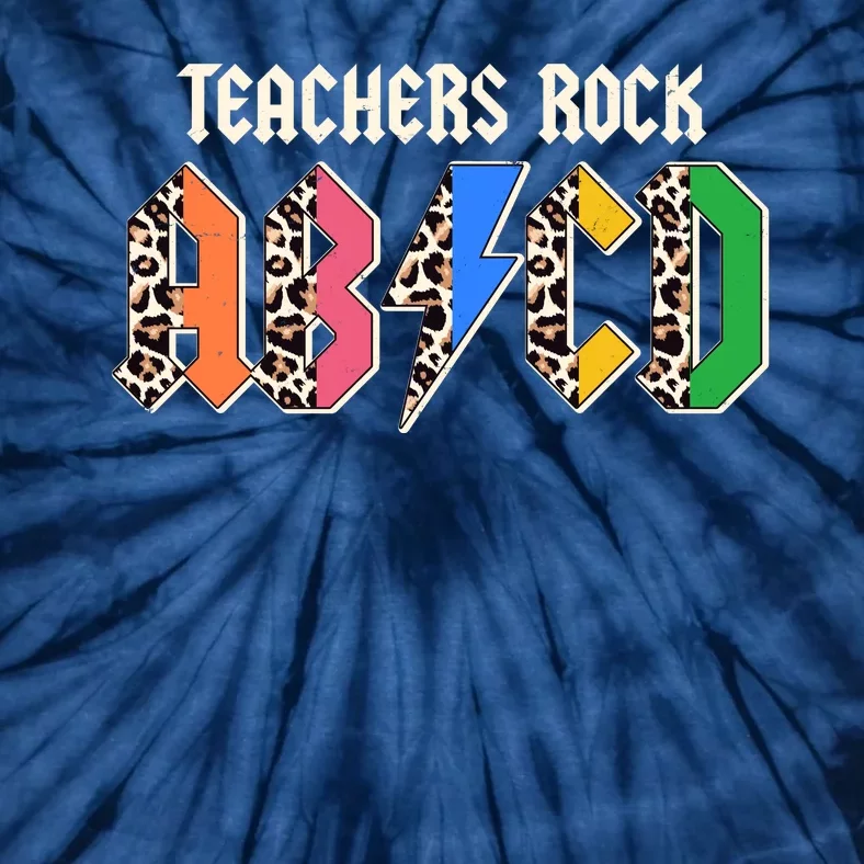 Funny Teachers Rock ABCD Rocker Tie-Dye T-Shirt