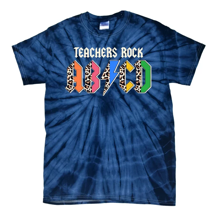 Funny Teachers Rock ABCD Rocker Tie-Dye T-Shirt