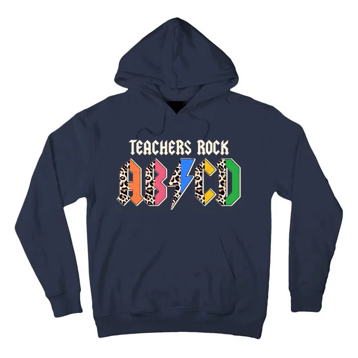 Funny Teachers Rock ABCD Rocker Tall Hoodie