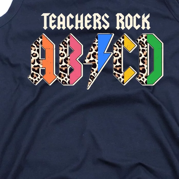 Funny Teachers Rock ABCD Rocker Tank Top