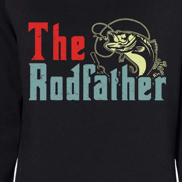 Fishing The Rodfather Fly Bass Fish Dad Funny Papa Womens California Wash Sweatshirt