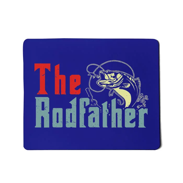 Fishing The Rodfather Fly Bass Fish Dad Funny Papa Mousepad