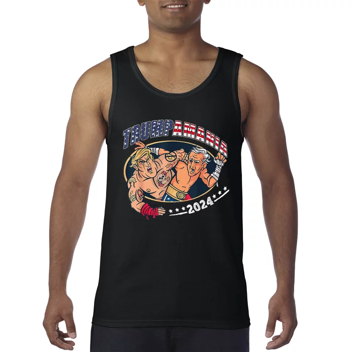 Funny Trump Republican Convention Wrestling Meme Trumpamania Tank Top