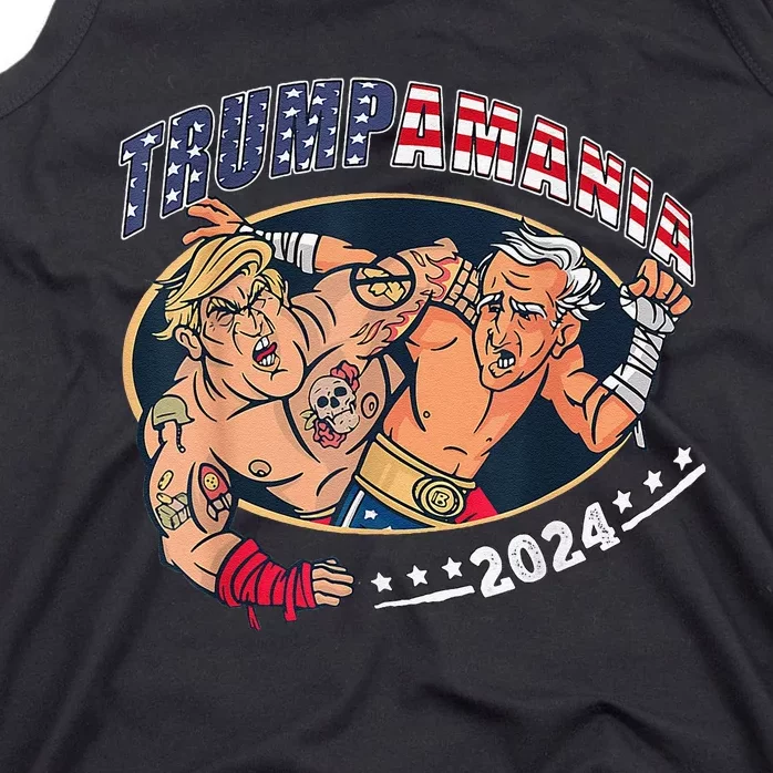 Funny Trump Republican Convention Wrestling Meme Trumpamania Tank Top