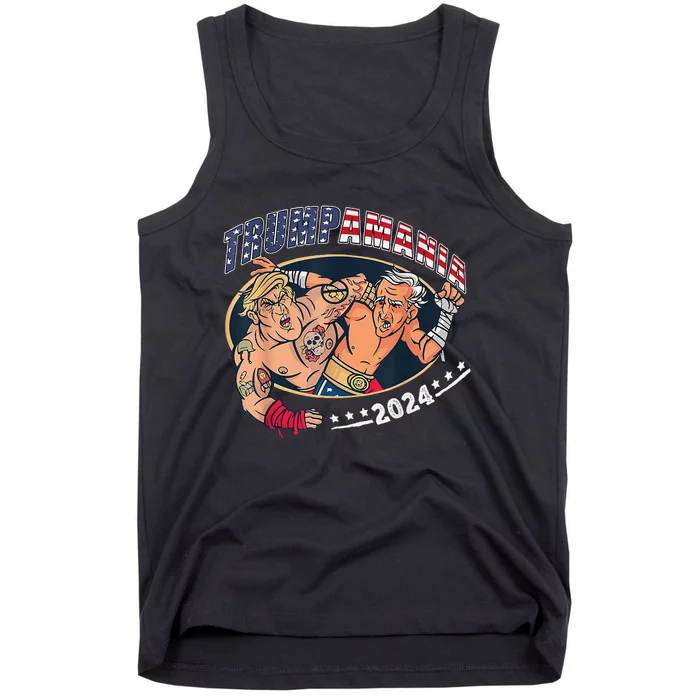 Funny Trump Republican Convention Wrestling Meme Trumpamania Tank Top