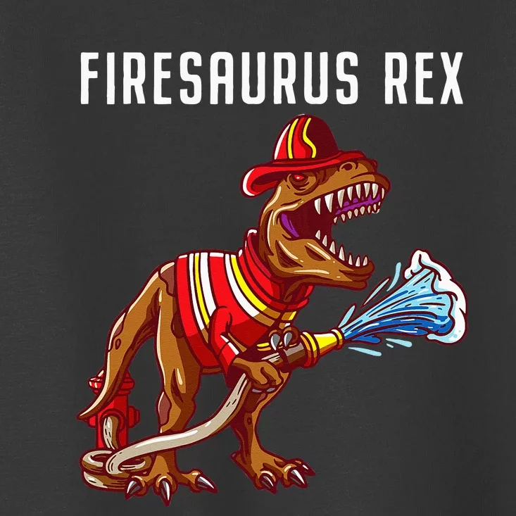 Firefighter T Rex Dinosaur Gifts For Fireman Toddler T-Shirt