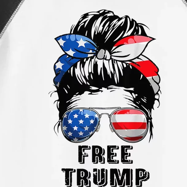 Free Trump Republican Support Pro Trump American Flag Toddler Fine Jersey T-Shirt