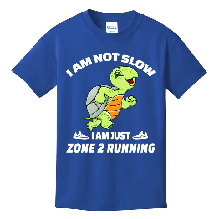 Funny Turtle Runner Im Not Slow Just Zone 2 Running Gift Kids T-Shirt