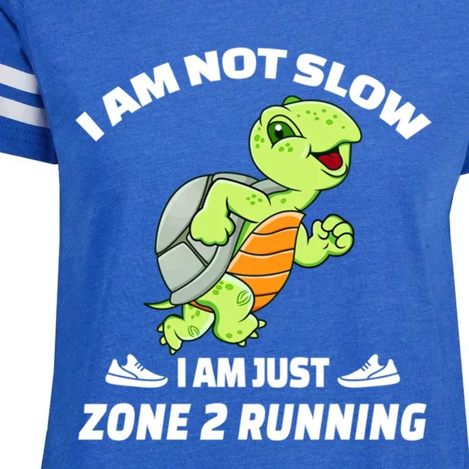 Funny Turtle Runner Im Not Slow Just Zone 2 Running Gift Enza Ladies Jersey Football T-Shirt