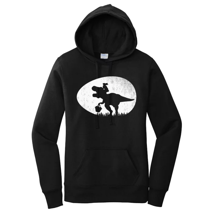 Funny T Rex Rabbit Dinosaur Easter Bunny Egg Costume Women's Pullover Hoodie