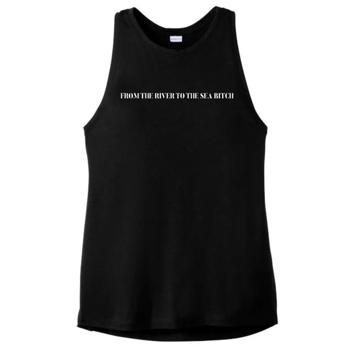 From The River To The Sea Bitch Ladies Tri-Blend Wicking Tank