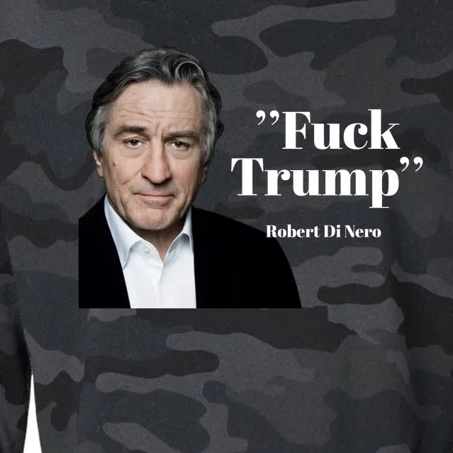 Fuck Trump Robert Di Nero Cropped Pullover Crew