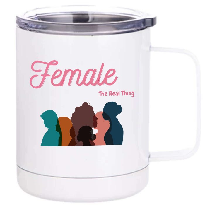 Female The Real Thing Front & Back 12oz Stainless Steel Tumbler Cup