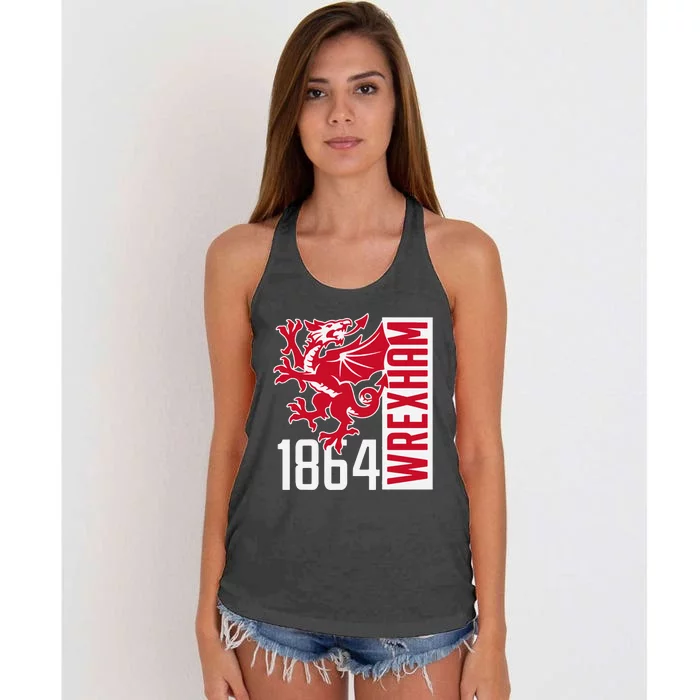 Funny The Red Dragons Wrexham Fc Football Club Wrexham Gift Women's Knotted Racerback Tank