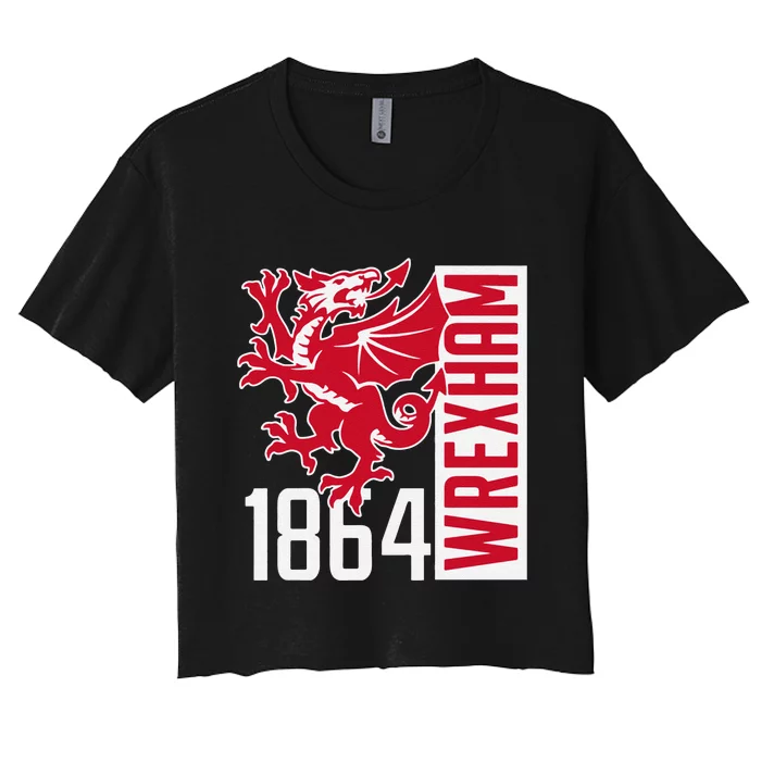 Funny The Red Dragons Wrexham Fc Football Club Wrexham Gift Women's Crop Top Tee