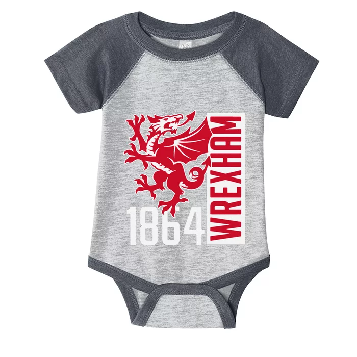 Funny The Red Dragons Wrexham Fc Football Club Wrexham Gift Infant Baby Jersey Bodysuit