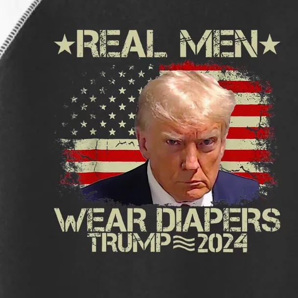 Funny Trump Real Wear Diapers Trump 2024 Toddler Fine Jersey T-Shirt