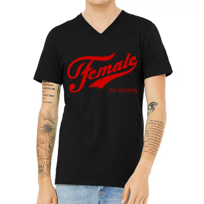 Female The Real Thing V-Neck T-Shirt