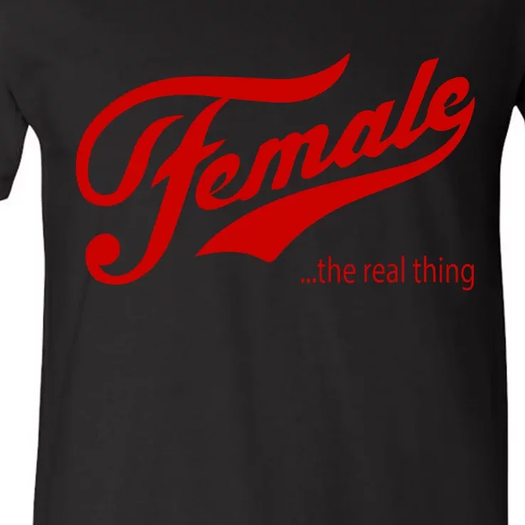 Female The Real Thing V-Neck T-Shirt