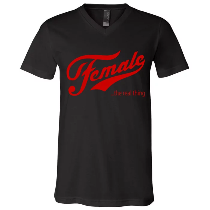 Female The Real Thing V-Neck T-Shirt