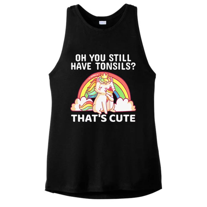 Funny Tonsil Removal Surgery Recovery Gift Tonsillectomy Cat Ladies Tri-Blend Wicking Tank