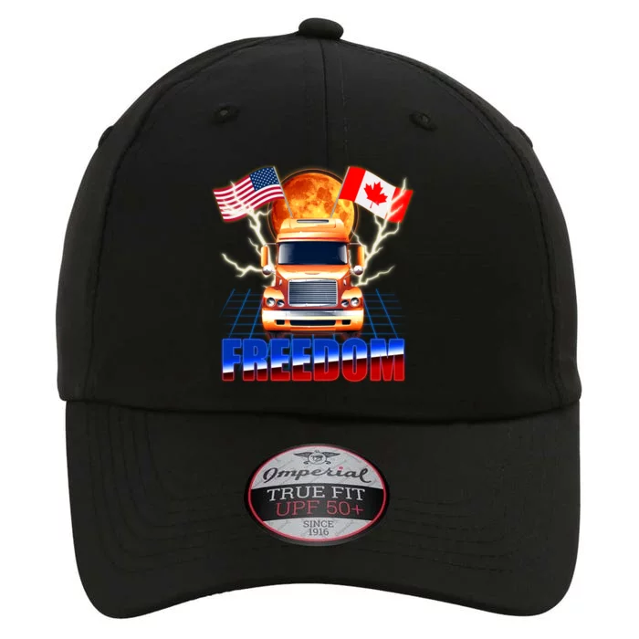 Funny Trucker Retro 80's Freedom USA Canada Flags Freedom Convoy The Original Performance Cap