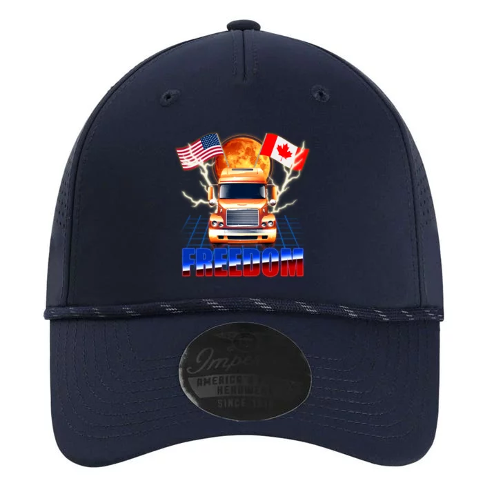 Funny Trucker Retro 80's Freedom USA Canada Flags Freedom Convoy Performance The Dyno Cap