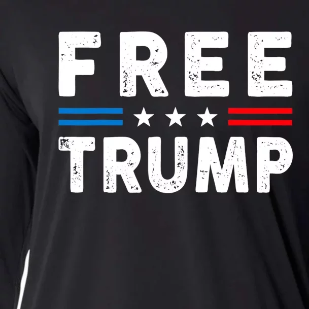 Free Trump Republican Support Pro Trump American Cooling Performance Long Sleeve Crew