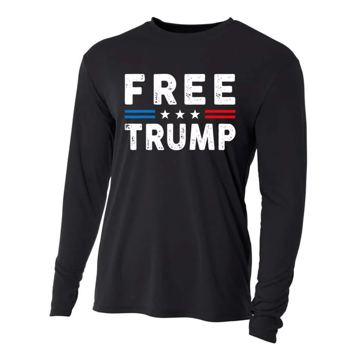 Free Trump Republican Support Pro Trump American Cooling Performance Long Sleeve Crew