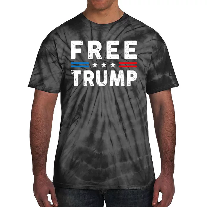 Free Trump Republican Support Pro Trump American Tie-Dye T-Shirt