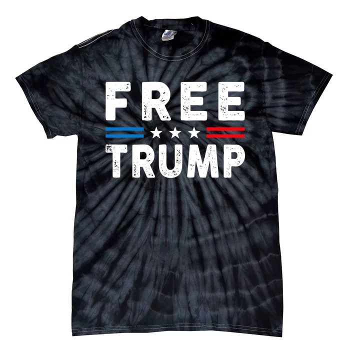 Free Trump Republican Support Pro Trump American Tie-Dye T-Shirt