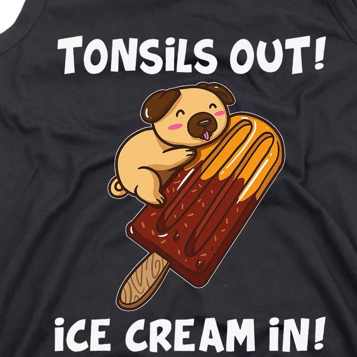 Funny Tonsil Removal Surgery Recovery Gift Tonsillectomy Pug Tank Top