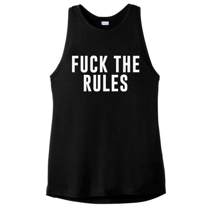 Fuck The Rules Ladies Tri-Blend Wicking Tank