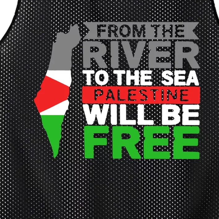 From The River To The Sea Palestine Will Be Free Mesh Reversible Basketball Jersey Tank