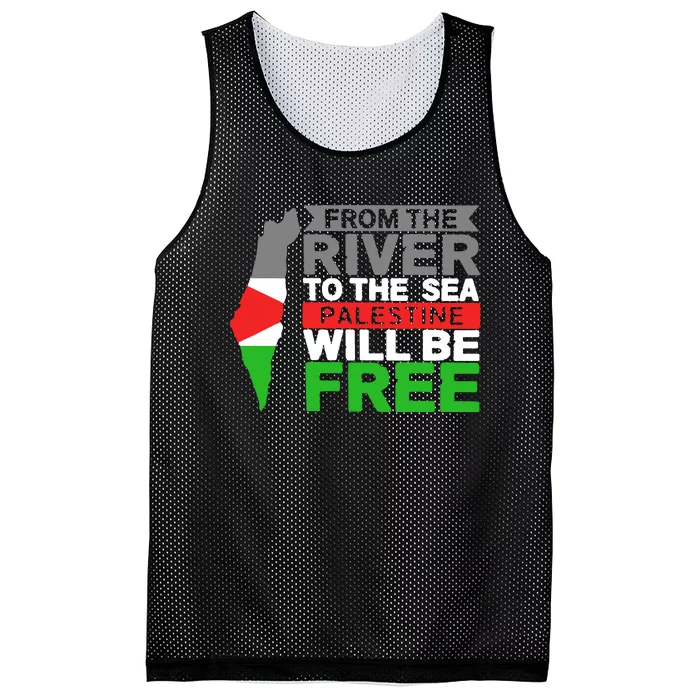 From The River To The Sea Palestine Will Be Free Mesh Reversible Basketball Jersey Tank