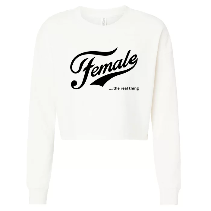 Female The Real Thing Cropped Pullover Crew