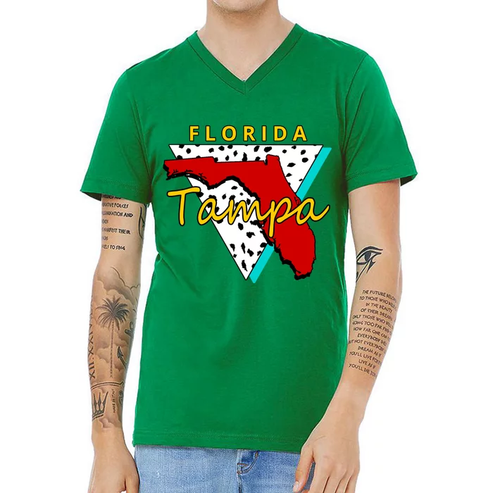 Florida Tampa Retro V-Neck T-Shirt