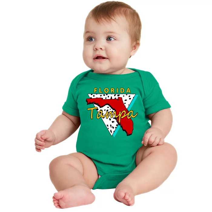 Florida Tampa Retro Baby Bodysuit