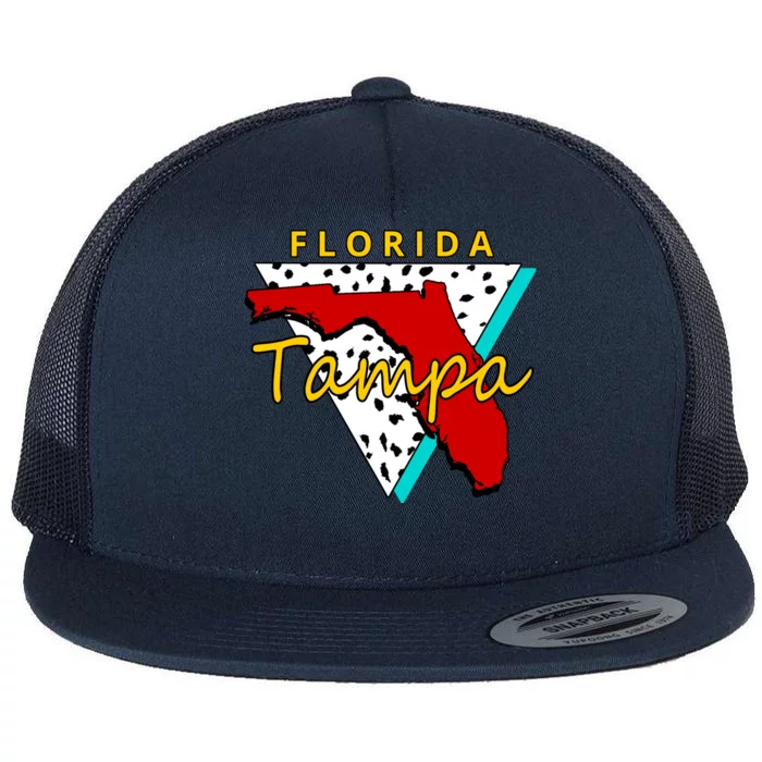 Florida Tampa Retro Flat Bill Trucker Hat