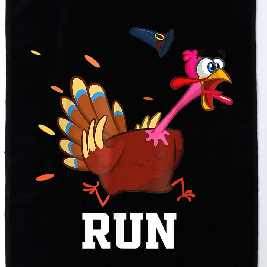 Funny Turkey Run Costume Thanksgiving Running Turkey Trot Platinum Collection Golf Towel