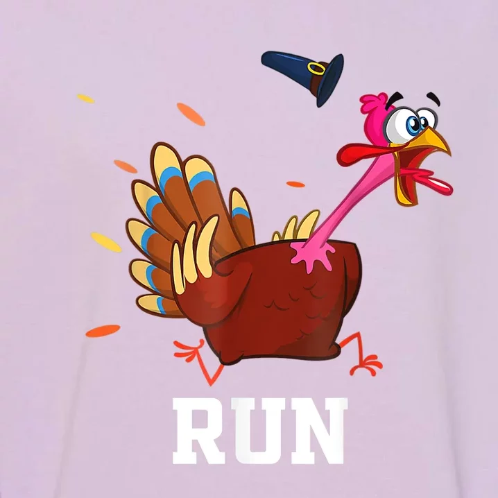 Funny Turkey Run Costume Thanksgiving Running Turkey Trot Garment-Dyed Sweatshirt