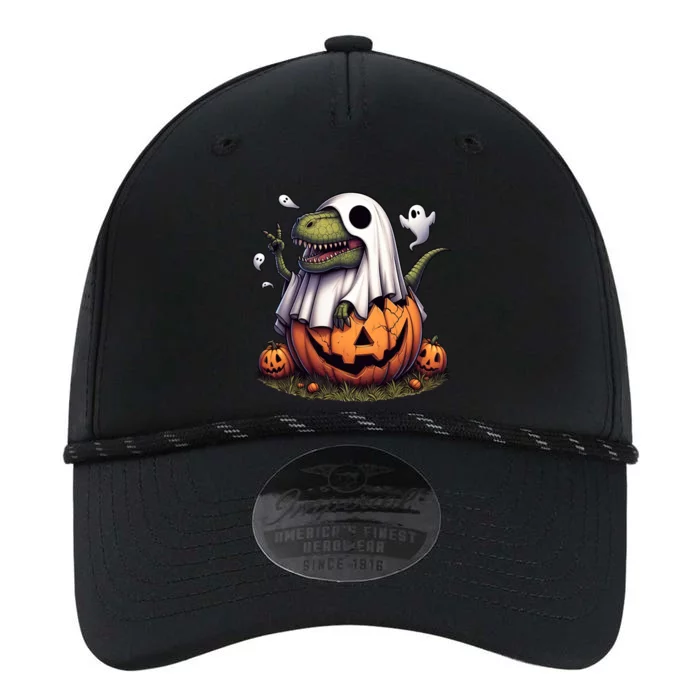 Funny T Rex Ghost Boo Halloween Dinosaur Gift Performance The Dyno Cap