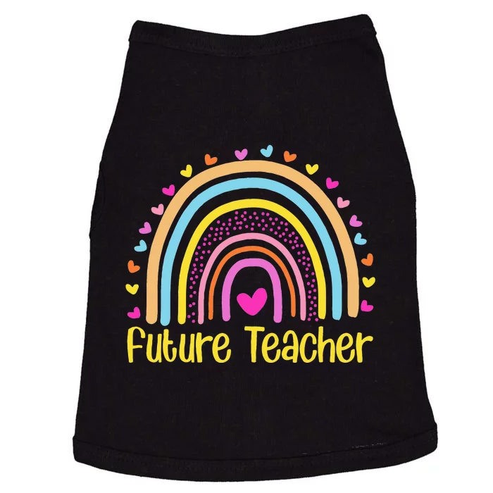 Future Teacher Rainbow Doggie Tank