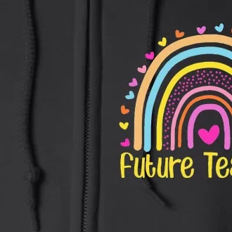 Future Teacher Rainbow Full Zip Hoodie