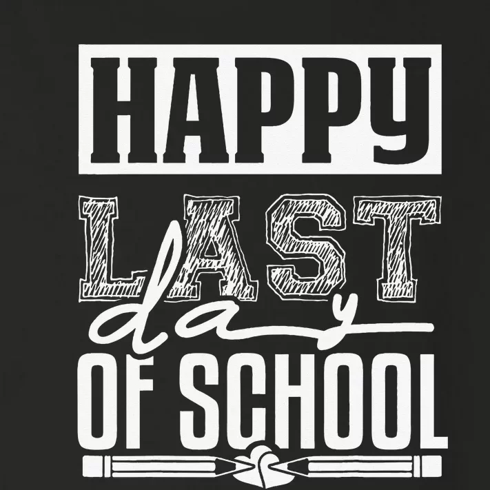 Funny Teacher School Happy Last Day Of School Humor Groovy Toddler Long Sleeve Shirt