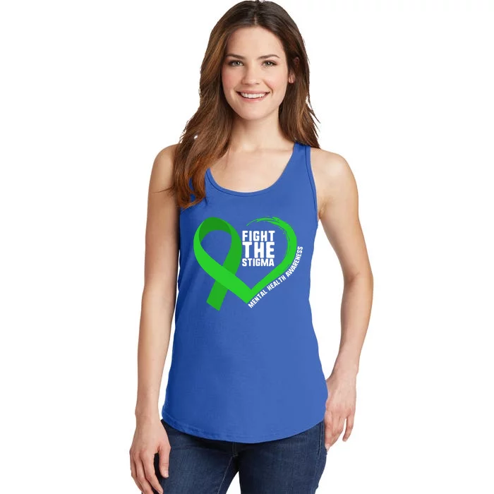 Fight The Stigma Tal Health Awareness Depression Anxiety Gift Ladies Essential Tank