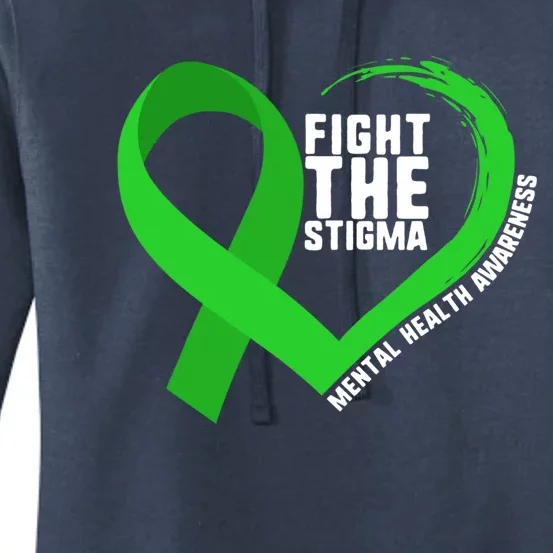 Fight The Stigma Tal Health Awareness Depression Anxiety Gift Women's Pullover Hoodie